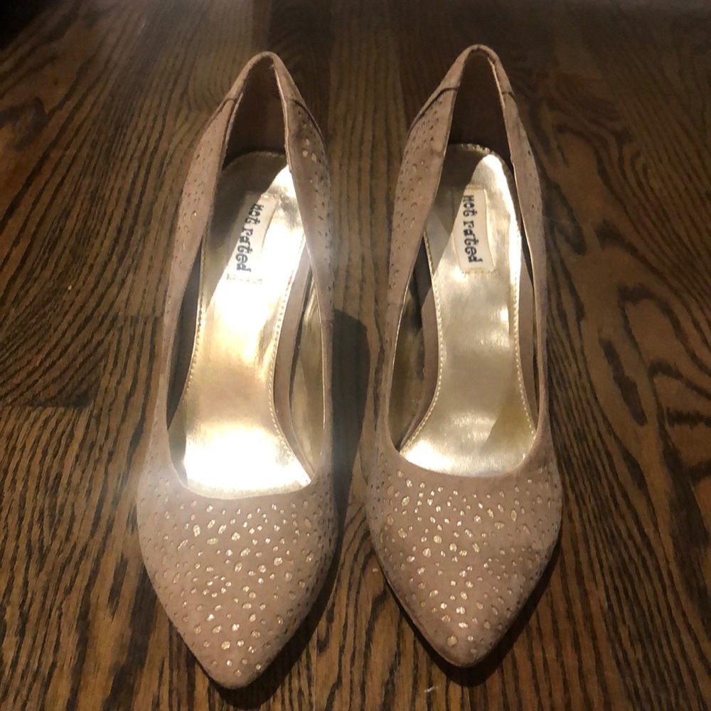 Gold 4 inch heels - worn once to a wedding